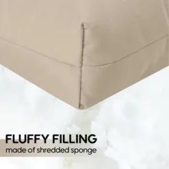 FURNIinspire Outdoor Seat Cushions 2 Pcs Set High Back Patio Chair Cushions, Solid Color Seat Cushion For Garden Porch, Beige, 44"*22"*4" -Home Decor GUEST 00f1e6ad d20f 4e2f b4f5 2aec8e4b3563