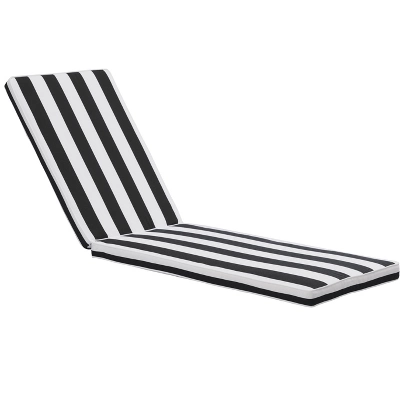 FURNIinspire Outdoor Seat Cushions Patio Lounge Chair Cushion Replacement, Black And White Stripes Cushion, Multicolored, 74.4"*22.05"*2.76" 5 FURNIinspire Outdoor Seat Cushions Patio Lounge Chair Cushion Replacement, Black And White Stripes Cushion, Multicolored, 74.4"*22.05"*2.76" - Image 5