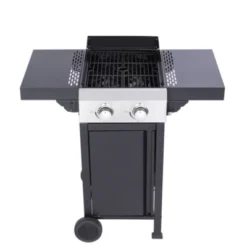 FURNIinspire Outdoor Grills, Griddles And Smokers Professional 2 Burner Gas Grill, Stainless Steel BBQ With Pizza Oven, Black, 22.6"*23.6"*17.32" -Home Decor GUEST 07017298 41c4 411c a7c1 51f14fede18a