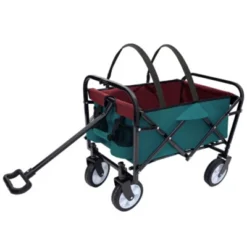 FURNIinspire Outdoor Serving Carts Minimeetall Multi-use Bag Foldable Heavy Duty Utility Cart Utility Wagon Grocery Cart, Cyan, 25.98"*17.32"*37.4" -Home Decor GUEST 0804f686 2444 4530 9efe d2a00c0c4c82
