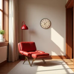 FURNIinspire Wall Clocks Living Room Modern Round Hanging Clock Aged Timepiece Vintage Wall Decor For Bedroom, Office, Brown, 20"*20"*1.75" -Home Decor GUEST 08e9d9fc a0d4 4a13 8acc a7531c23cffc