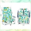 FURNIinspire Outdoor Portable Chair Lightweight Frame With Extra Storage For Active Lifestyles, Lemon, 24.8"*25.6"*32.28"