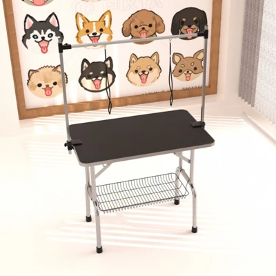 FURNIinspire Pet Grooming Tools Foldable Pet Grooming Table For Pet Large Dogs And Cats With Adjustable, Bathing Station, Black, 48"*23.6"*65.5" 4 FURNIinspire Pet Grooming Tools Foldable Pet Grooming Table For Pet Large Dogs And Cats With Adjustable, Bathing Station, Black, 48"*23.6"*65.5" - Image 4