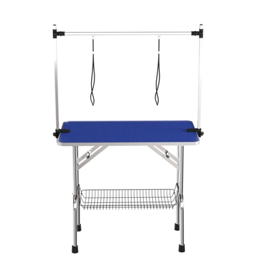 FURNIinspire Pet Grooming Tools Foldable Pet Grooming Table For Pet Large Dogs And Cats With Adjustable, Bathing Station, Blue, 38"*23.6"*65.5" 5 FURNIinspire Pet Grooming Tools Foldable Pet Grooming Table For Pet Large Dogs And Cats With Adjustable, Bathing Station, Blue, 38"*23.6"*65.5" - Image 5