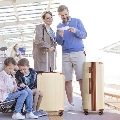 FURNIinspire Bag And Luggage Sets 3 Piece Suitcase Set, Expandable Hard Shell Carry On Luggage Sets, Travel Luggage White, 12"*18.3"*29.9" 1 FURNIinspire Bag And Luggage Sets 3 Piece Suitcase Set, Expandable Hard Shell Carry On Luggage Sets, Travel Luggage White, 12"*18.3"*29.9"