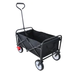 FURNIinspire Wheelbarrows And Lawn Carts Folding Wagon Cart, Collapsible Garden, Beach And Shopping Utility Cart With Handle, Black, 41“*21"*46" -Home Decor GUEST 0d46a47e cc1d 446d bd7c cd4f39f8e71a