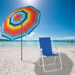FURNIinspire Outdoor Portable Chair Sturdy Portable Design For Relaxation And Outdoor Activities, Blue, 19.09"*17.32"*29.53" -Home Decor GUEST 0ddf3ac7 2715 40e5 9d14 df36e583b17d