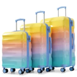 FURNIinspire Bag And Luggage 3 Piece Sets Carry On Luggage, Travel Luggage Set Hard Shell Suitcases With Wheels, Multicolored, 12.2"*19.7"*30.1" 9 FURNIinspire Bag And Luggage 3 Piece Sets Carry On Luggage, Travel Luggage Set Hard Shell Suitcases With Wheels, Multicolored, 12.2"*19.7"*30.1" -Home Decor GUEST 0e3794a0 ac3e 4592 be0d 9a7d7abc6650