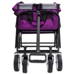 FURNIinspire Outdoor Serving Carts Rolling Cart Wagon Carts Foldable Utility Cart, Beach Cart For Picnic Outdoors， Purple, 25.98"*17.32"*37.4" -Home Decor GUEST 0ee2a70b 62b8 4f22 9c69 05961bab8400