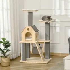 FURNIinspire Cozy-House Cat Tree For Indoor Cats With Pillow-Covered Perches, Spinning Toy, Modern Climbing Activity Cat Tower, 27.5"*19.8"*49.3" 7 FURNIinspire Cozy-House Cat Tree For Indoor Cats With Pillow-Covered Perches, Spinning Toy, Modern Climbing Activity Cat Tower, 27.5"*19.8"*49.3" -Home Decor GUEST 1070f3ba f330 494e 9278 fb3b4420ec0f