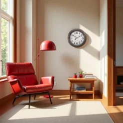 FURNIinspire Wall Clocks Living Room Round Hanging Clock Aged Timepiece Vintage Wall Decor For Bedroom, Office, Brown, 20"*20"*2" -Home Decor GUEST 13a8c413 05b0 4ed9 8300 f23e64398520