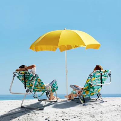 FURNIinspire Outdoor Portable Chair Adjustable Back And Extra Storage For Comfort And Relaxation, Lemon, 24.8"*27.56"*38.89" 1 FURNIinspire Outdoor Portable Chair Adjustable Back And Extra Storage For Comfort And Relaxation, Lemon, 24.8"*27.56"*38.89"