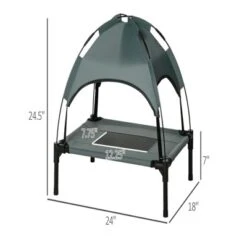 FURNIinspire Pet Beds Elevated Portable Dog Cot Pet Bed With UV Protection Canopy Shade, 24 Inch, Gray, 24.00"*18.00"*24.50" 8 FURNIinspire Pet Beds Elevated Portable Dog Cot Pet Bed With UV Protection Canopy Shade, 24 Inch, Gray, 24.00"*18.00"*24.50" -Home Decor GUEST 18e255f8 ec80 4bee 9bdf 0b88bd255d62