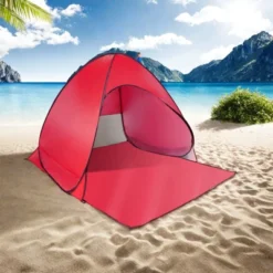 FURNIinspire Camping Tents Pop Up Beach Tent Sun Shade Shelter For Outdoor Beach Camping, Waterproof Tent Canopy, Red, 64.96"*59.06"*43.3" -Home Decor GUEST 19196d7e a714 4bdf b319 a16a2d7bfc8b