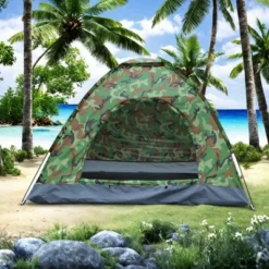 FURNIinspire Camping Tents 4 Person Camping Dome Tent, Waterproof, UV-Resistant Outdoor Tent For Outdoor Activities, Hiking, Green, 78.75"*78.75"*51" -Home Decor GUEST 1ed1263d 1960 4be7 b8a1 4f184e782707