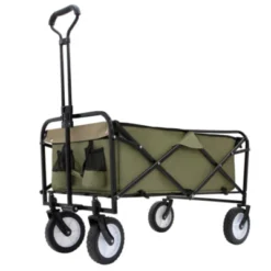 FURNIinspire Outdoor Serving Carts 360lbs Collapsible Foldable Wagon Cart With Strapping System For Camping Shopping, Green, 35.04"*21.65"*38.98" 9 FURNIinspire Outdoor Serving Carts 360lbs Collapsible Foldable Wagon Cart With Strapping System For Camping Shopping, Green, 35.04"*21.65"*38.98" -Home Decor GUEST 254d5236 5473 418b a35a 3e68ca280000