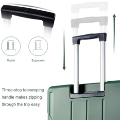 FURNIinspire Luggage 24 Inch Hardshell Suitcase, Checked Luggage, Lightweight Suitcases With Wheels For Travel, Business, Green, 10.2"*15.9"*25.8" -Home Decor GUEST 27f33dc1 019d 4034 9170 a4a6cc1579d5