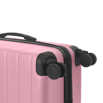 FURNIinspire Bag And Luggage Sets 3 Piece Travel Hard Shell Luggage, Lightweight Rolling Suitcases With Wheels, Pink, 20.87"*11.61"*30.31" 4 FURNIinspire Bag And Luggage Sets 3 Piece Travel Hard Shell Luggage, Lightweight Rolling Suitcases With Wheels, Pink, 20.87"*11.61"*30.31" - Image 4