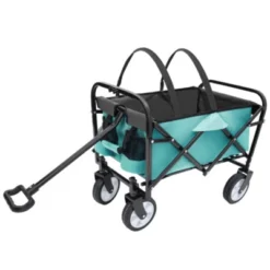 FURNIinspire Outdoor Serving Carts Foldable Wagon Cart Beach Wagon Utility Wagon Grocery Cart 3pcs Plastic Liner Cover, Blue, 25.98"*17.32"*37.4" -Home Decor GUEST 2bfe2729 95ab 4adb 93dd c74435ae0655