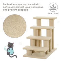 FURNIinspire 25" 4-Step Multi-Level Carpeted Cat Scratching Post Pet Stairs,25"*17"*23.5" -Home Decor GUEST 2e0beda5 ee9b 4503 8c46 930510a936cf