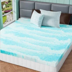 FURNIinspire Mattresses Memory Foam Cooling Gel Mattress Bed Topper For Back Pain -Home Decor GUEST 2febb402 b72e 4801 b1d4 f382a8933a05