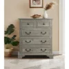 FURNIinspire Dressers 5 Drawers Dresser With Natural Texture, Storage Dressers Organizer For Bedroom, Living Room, Nursery, Gray, 31.5"*15.55"*35.43"