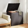 FURNIinspire Deck Boxes, Portable Storage Box With Waterproof Function For Patio Furniture, Garden Tools, All Weather Use, Brown, 22"*17.1"*20.9"