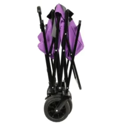 FURNIinspire Outdoor Serving Carts 480Lbs Collapsible Wagon With Canopy Lightweight Foldable Wagon With Mosquito Net, Purple, 45.28"*22.83"*38.78" -Home Decor GUEST 3a3c9558 8a7b 4595 9813 f790295501d3