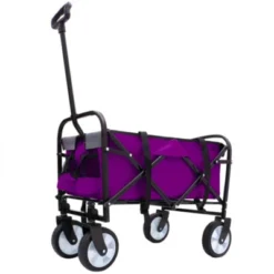 FURNIinspire Outdoor Serving Carts Rolling Cart Wagon Carts Foldable Utility Cart, Beach Cart For Picnic Outdoors， Purple, 25.98"*17.32"*37.4" -Home Decor GUEST 3b942ae9 a6a3 444f b137 c40e241af8f6