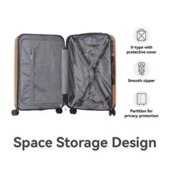 FURNIinspire Bag And Luggage Sets 3 Piece Travel Hard Shell Luggage, Lightweight Rolling Suitcases With Wheels, Brown, 20.67"*11.61"*29.92" -Home Decor GUEST 3ca65502 a78f 484a a005 a61b9e7fe2a0