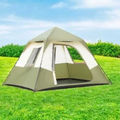 FURNIinspire Camping Tents 6 Person Camping Tent With Rainfly And Carry Bag For Hiking Outdoor, Easy To Assemble Tent, Green, 107.87"*120"*65.98" -Home Decor GUEST 4048e470 47d3 4100 9767 f819fe8309c4