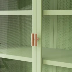 FURNIinspire Kitchen And Dining Cabinets Elegant Modern 2 Door Wall Cabinet Pantry Cabinets With 3 Shelves For Dining Room, Green, 9.06"*27.56"*23.62" -Home Decor GUEST 457fc042 83f6 419d a2ae eaac35acf019