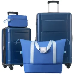 FURNIinspire Bag And Luggage Sets 2 Piece Luggage Set With Bags Spinner Wheels Abs Lightweight Suitcase With TSA Lock, Blue, 18"*12"*28" -Home Decor GUEST 48e8db59 b793 4d8f b00e b7009610aece