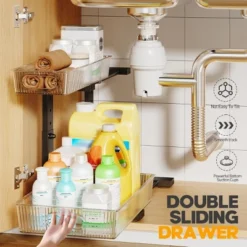 FURNIinspire 2 Pack Under Sink Organizer Pull Out Cabinet Organizer Acrylic Under Sink Storage Shelf For Kitchen Bathroom, Black, 15.6"*10.61"*5.1" 10 FURNIinspire 2 Pack Under Sink Organizer Pull Out Cabinet Organizer Acrylic Under Sink Storage Shelf For Kitchen Bathroom, Black, 15.6"*10.61"*5.1" -Home Decor GUEST 497163d7 1920 42a9 b625 8564743f0951