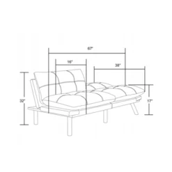 FURNIinspire Convertible Folding Modern Sofa Bed, Black, 67"*16"*32" 7 FURNIinspire Convertible Folding Modern Sofa Bed, Black, 67"*16"*32" -Home Decor GUEST 4fca6e7f 9b99 4f00 adf0 9aa39a4e1549