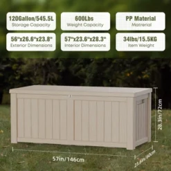 FURNIinspire Deck Boxes Outdoor Storage Box, Outdoor Deck Storage Box, Lockable Patio And Garden Furniture Container, Weather-Resistant Deck Box -Home Decor GUEST 52be1c37 9dce 4700 9074 f27e157f1740