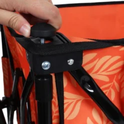 FURNIinspire Outdoor Serving Carts Colorful Heavy-Duty 480lbs Folding Wagon Cart With Bonus Picnic Mat All Terrain Wheels, Orange, 37.4"*23.03"*38.98" -Home Decor GUEST 565c0ddc 6e3f 411b 99d1 478b6280af58