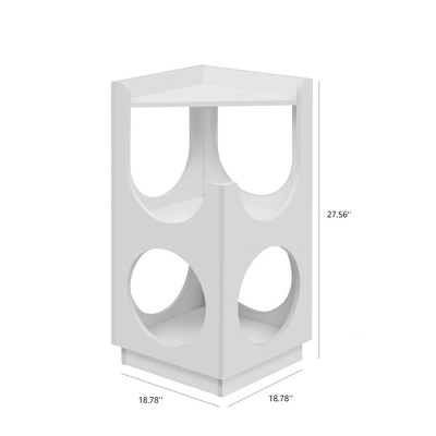 FURNIinspire Pet Beds Pet Furniture, Hollow Design Multifunctional Double Layer Cat Station, Cat Bed Cat House Cat Nest, White, 18.78"*18.78"*27.56" 2 FURNIinspire Pet Beds Pet Furniture, Hollow Design Multifunctional Double Layer Cat Station, Cat Bed Cat House Cat Nest, White, 18.78"*18.78"*27.56" - Image 2