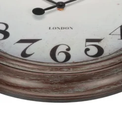 FURNIinspire Wall Clocks Living Room Round Hanging Clock Aged Timepiece Vintage Wall Decor For Bedroom, Office, Brown, 20"*20"*2" -Home Decor GUEST 57480996 2fac 4754 9099 3463d1a9dba7