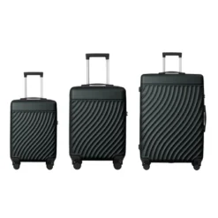 FURNIinspire Bag And Luggage Sets 3 Piece Rolling Luggage Travel Suitcase Set, Lightweight Durable Suitcases With Wheels, Black , 21.06"*11.81"*30.31" -Home Decor GUEST 5a0b914b 98b9 4bdc bd6b 563a989736b7