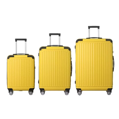 FURNIinspire Bag And Luggage Sets 3 Size Luggage Suitcases With Wheels, Hard Rolling Suitcase Set For Travel Business, Yellow, 20.87"*11.81"*30.31" 5 FURNIinspire Bag And Luggage Sets 3 Size Luggage Suitcases With Wheels, Hard Rolling Suitcase Set For Travel Business, Yellow, 20.87"*11.81"*30.31" - Image 5