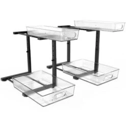 FURNIinspire 2 Pack Under Sink Organizer Pull Out Cabinet Organizer Acrylic Under Sink Storage Shelf For Kitchen Bathroom, Black, 15.6"*10.61"*5.1" 11 FURNIinspire 2 Pack Under Sink Organizer Pull Out Cabinet Organizer Acrylic Under Sink Storage Shelf For Kitchen Bathroom, Black, 15.6"*10.61"*5.1" -Home Decor GUEST 60c5a106 b986 4daa aa60 b75423b72cfc