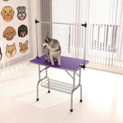 FURNIinspire Pet Grooming Tools Foldable Pet Grooming Table For Pet Large Dogs And Cats With Adjustable, Bathing Station, Purple, 38"*23.6"*65.5" -Home Decor GUEST 618bd25e 6da1 4a1c bcf7 b8be74e03702