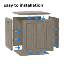 FURNIinspire Deck Boxes, Portable Storage Box With Waterproof Function For Patio Furniture, Garden Tools, All Weather Use, Brown, 22.09"*17.09"*20.87" 8 FURNIinspire Deck Boxes, Portable Storage Box With Waterproof Function For Patio Furniture, Garden Tools, All Weather Use, Brown, 22.09"*17.09"*20.87" -Home Decor GUEST 6385e19a 1ecb 4402 8272 4de04e1c2eec