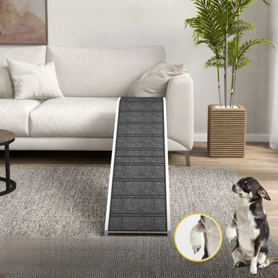 FURNIinspire Dog Ramp For Bed, Pet Ramp For Dogs With Non-Slip Carpet And Top Platform,74"*16"*25" 4 FURNIinspire Dog Ramp For Bed, Pet Ramp For Dogs With Non-Slip Carpet And Top Platform,74"*16"*25" - Image 4