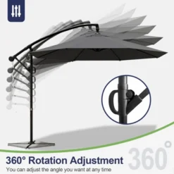 FURNIinspire Patio Umbrellas, Double Sided Twin Patio Umbrella Outdoor, Brown -Home Decor GUEST 65bef6e3 9e37 4eaa 87c6 11a9835c08c3