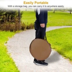 FURNIinspire Camping Tents Pop Up Beach Tent Sun Shade Shelter For Outdoor Beach Camping, Waterproof Tent Canopy, Brown, 64.96"*59.06"*43.3" -Home Decor GUEST 66a1fefa 7512 4f01 8846 0f8b06c354c7