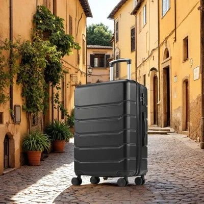 FURNIinspire Luggage 20 Inch Luggage Expandable Hardside Suitcase, Abs Durable Lightweight Travel Luggage With TSA Lock, Black , 9"*13"*21.5" 3 FURNIinspire Luggage 20 Inch Luggage Expandable Hardside Suitcase, Abs Durable Lightweight Travel Luggage With TSA Lock, Black , 9"*13"*21.5" - Image 3