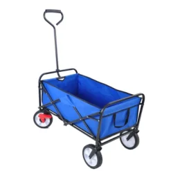 FURNIinspire Wheelbarrows And Lawn Carts Folding Wagon Cart, Collapsible Garden, Beach And Shopping Utility Cart With Handle, Blue, 41“*21"*46" -Home Decor GUEST 6a8a3654 6428 4355 ac23 7d5bb49928f7