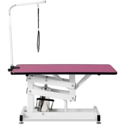 FURNIinspire Pet Grooming Tools Foldable Pet Grooming Table For Pet Large Dogs And Cats With Adjustable, Bathing Station, Pink, 42.5"*23.5"*63.75" -Home Decor GUEST 6b43063c 8876 43b7 a3ff 4b0164e4119c